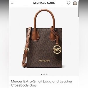 Michael Kors Mercer Extra Small Pebbled Leather Crossbody Bag